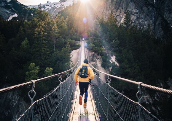 a man on the bridge